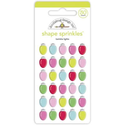 Doodlebug Night Before Christmas Shape Sprinkles - Twinkle Lights